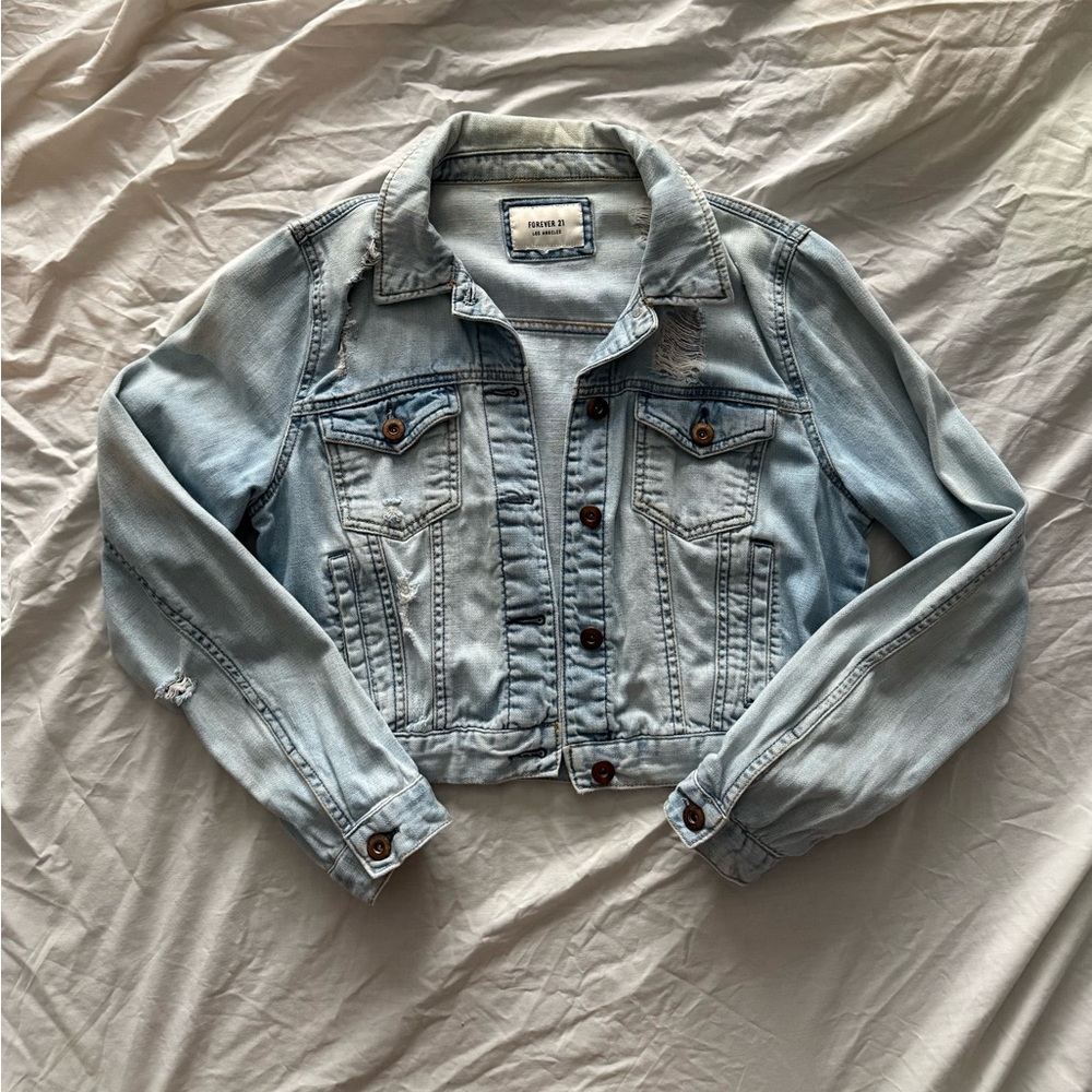 Denim Cropped Blue Jacket